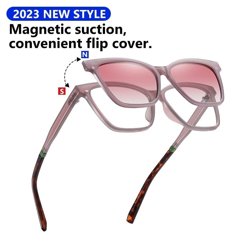 salat fiktiv overvåge LIOUMO 2 i 1 flip-up solbriller polariserte kvinner mote Blått lys  blokkerer optiske briller Magnet klips på briller UV400 : Solbriller for  kvinner | Lillos